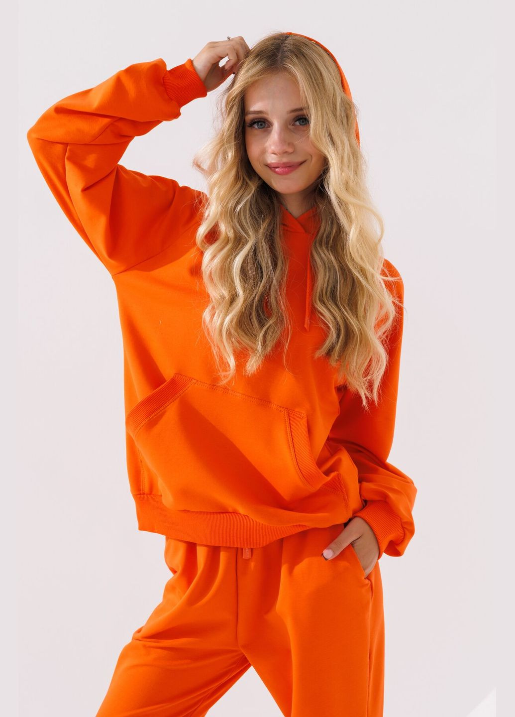 Костюм худи+штаны детский DM2401-1 152 см Оранжевый (2000990558268D) shop (2000990558268) Dinomin (361498706)