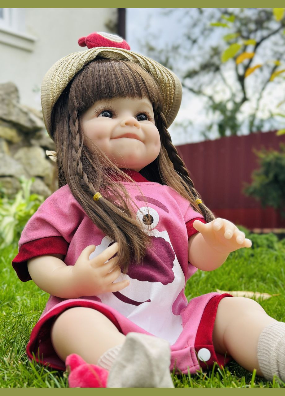 Реалистичная кукла реборн девочка 55 см с аксессуарами и одеждой Reborn (327096518)
