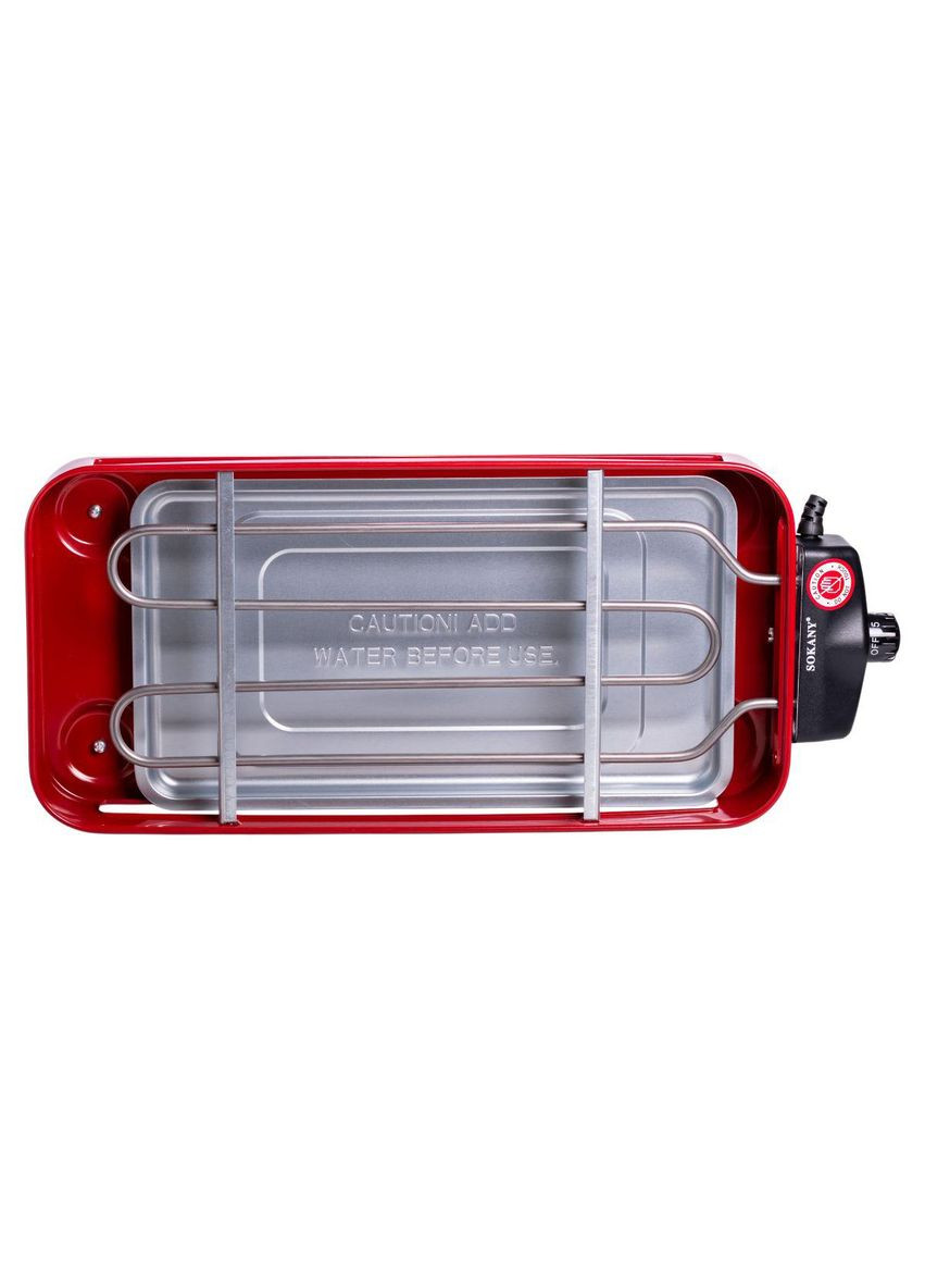 Електричний гриль настільний червоний 1500 Вт SK-6112 Sokany (368767223)