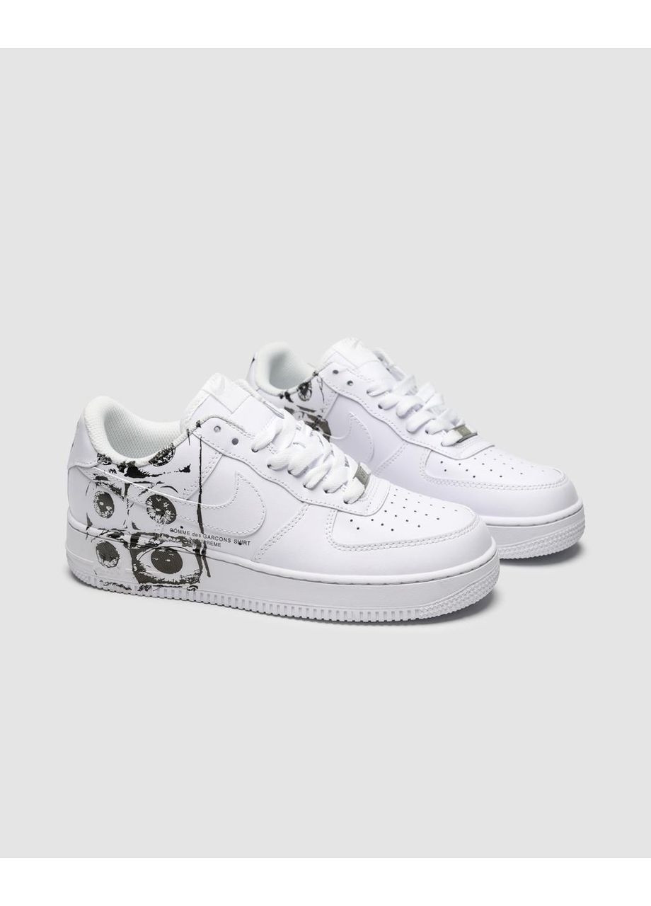 Білі Осінні кросівки nike white No Brand Air Force 1 Low х Comme des Garçons Supreme