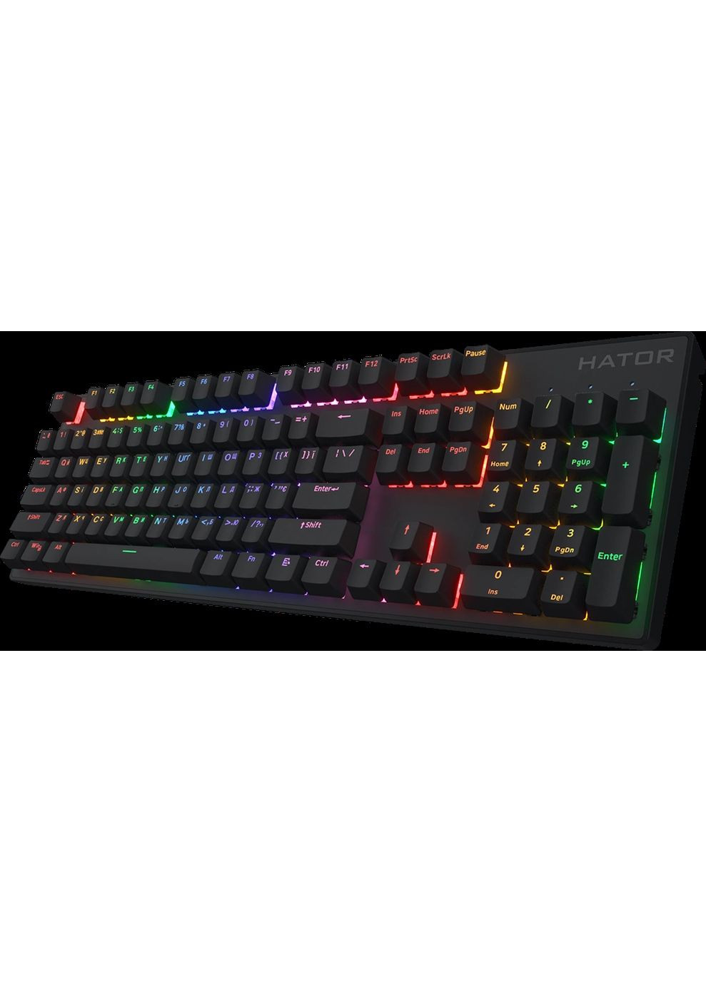 Клавіатура ігрова Icefall Mecha Rainbow Black (HTK104UA) Hator (360420711)