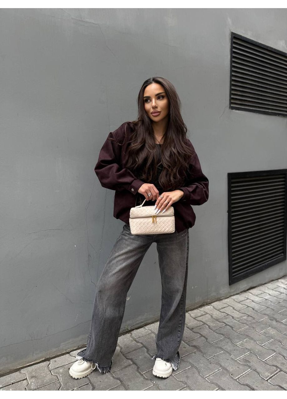 Крутезний бомбер з високоякісної замші Україна пілот (авіатор) на блискавці (361044164)