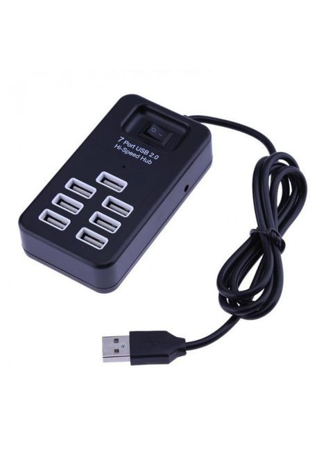 Хаб концентратор Digital USB 2.0 hub на 7 портів P-1602 Чорний MDR No Brand (385865257)