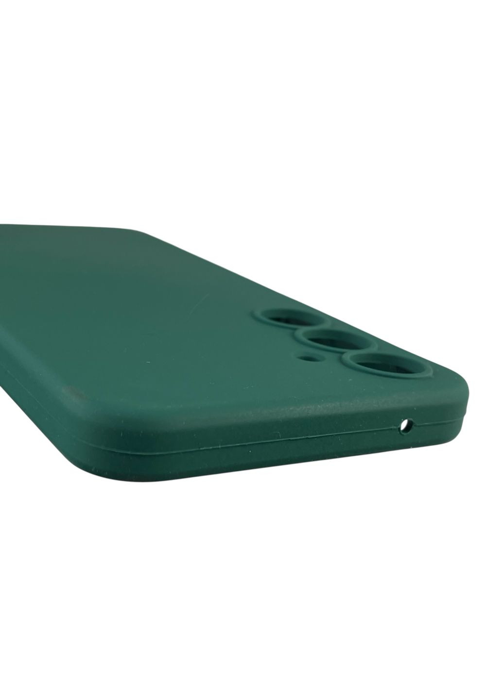 Чехол для Galaxy A55 5G (SM-A556B) силиконовый с микрофиброй нескользящий на самсунг а55 5г зеленый Samsung (366388180)