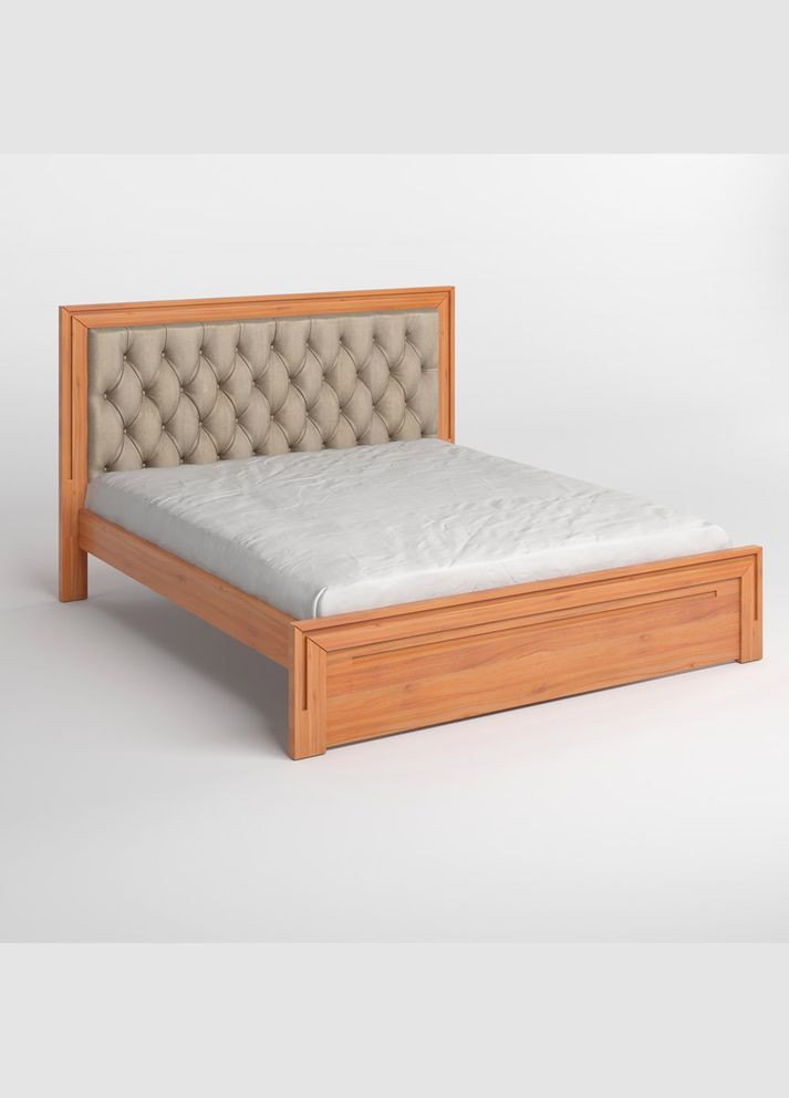 Двоспальне дерев'яне ліжко Торонто Т3 /Аляска 23 (бежевий) 140х200 см (MBG-7716) Mebigrand (368282559)