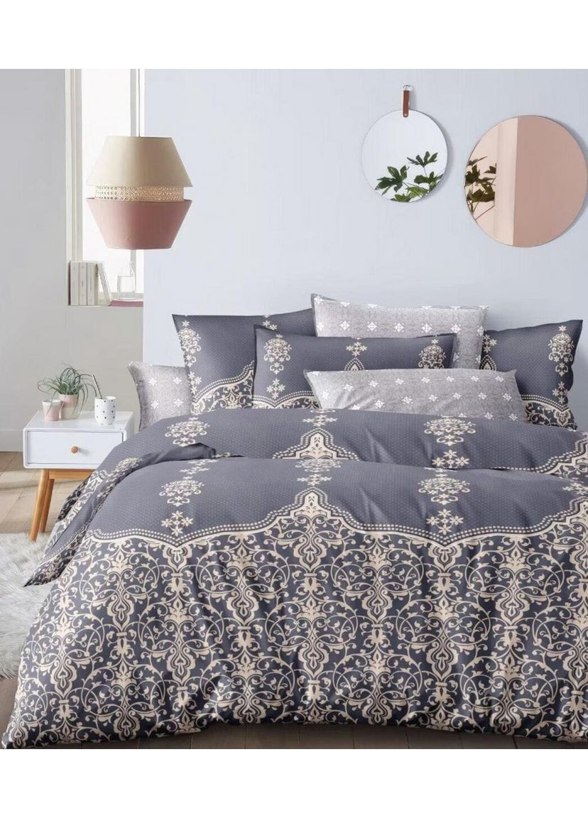 Постельное белье с резинкой Шаян, сатин Семейный размер, наволочки 70/70 No Brand (364219319)