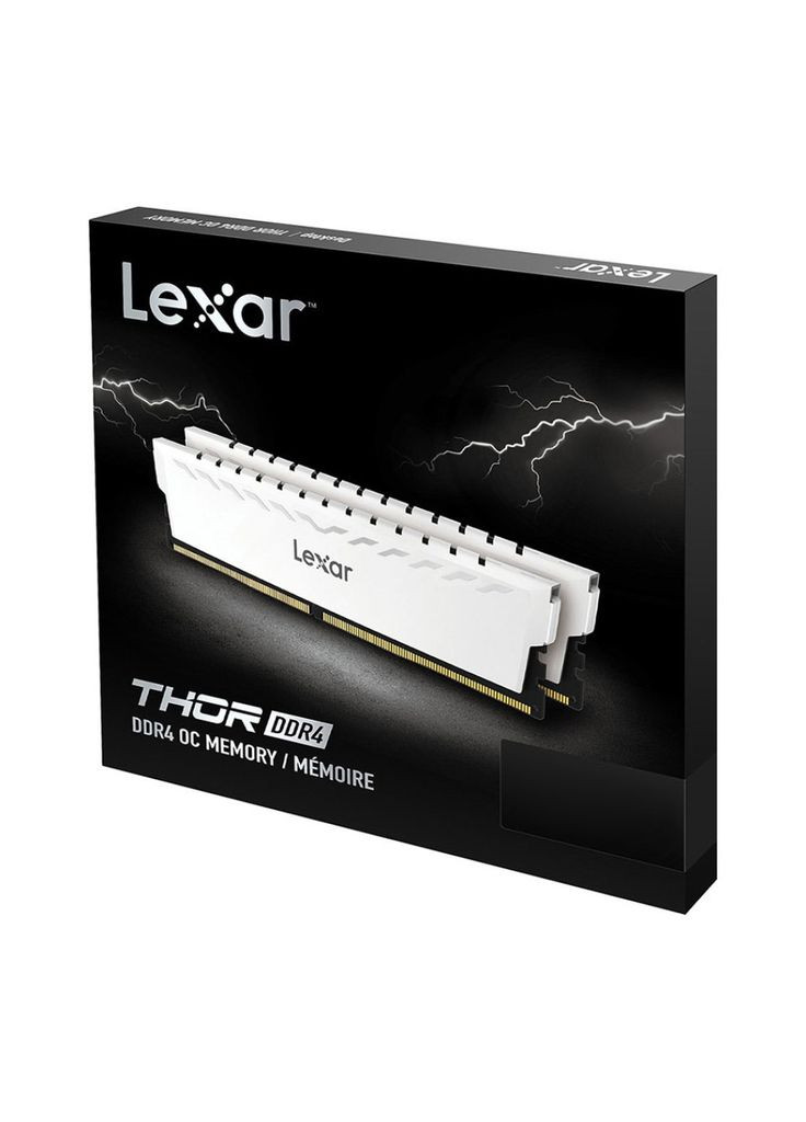Модуль памяти для компьютера DDR4 16GB (2x8GB) 3600MHz Thor White (LD4BU008G-R3600GDWG) Lexar (353309906)