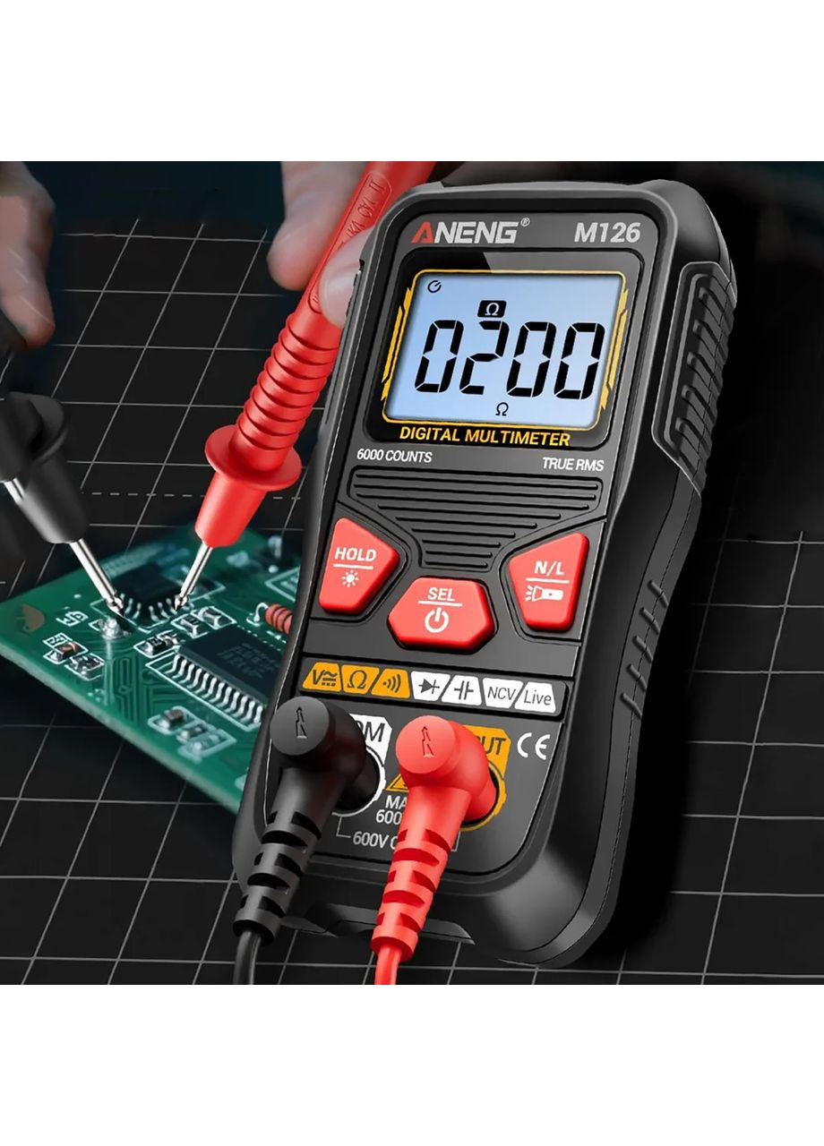 Компактный цифровой мультиметр M126 с автоматическим диапазоном Aneng (353746222)