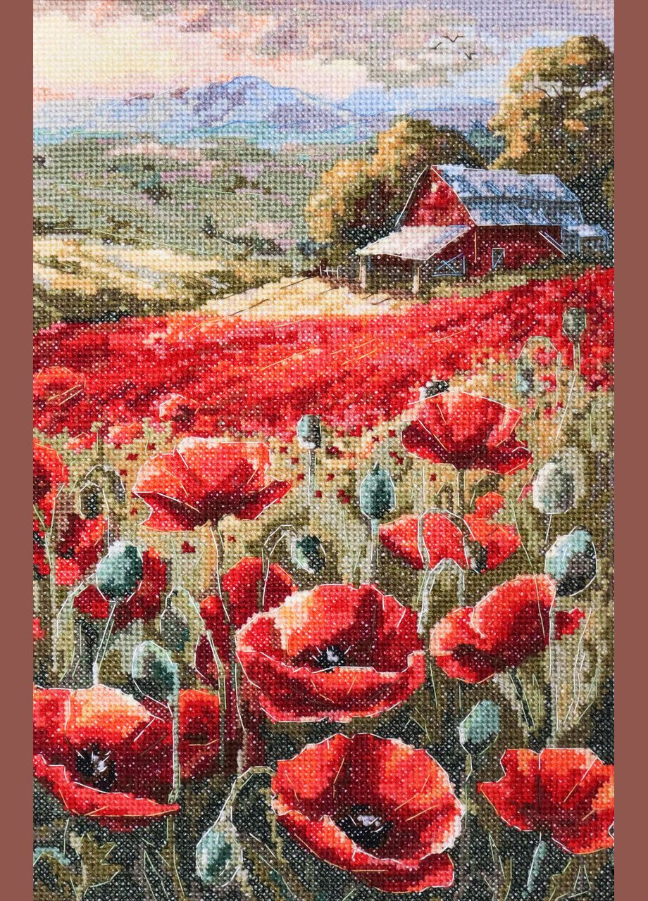 Набор для вышивки крестом Маки на закате Abris Art (339116956)