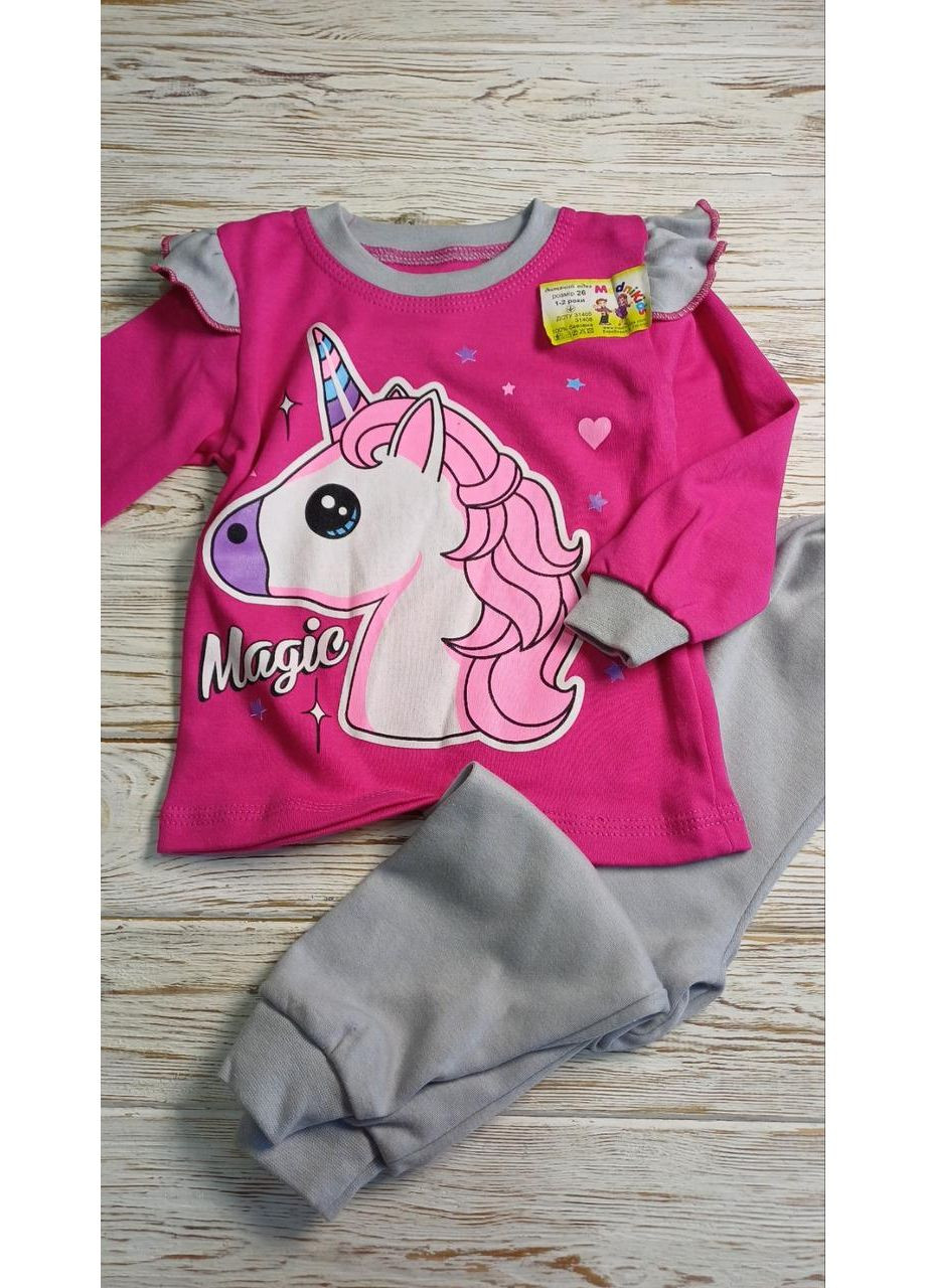 Рожева всесезон піжама единоріжок No Brand