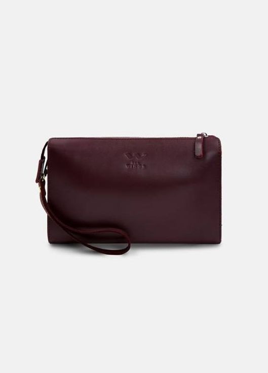 Сумка через плечо женская из натуральной кожи клатч бордовый краст The Wings (302008403)