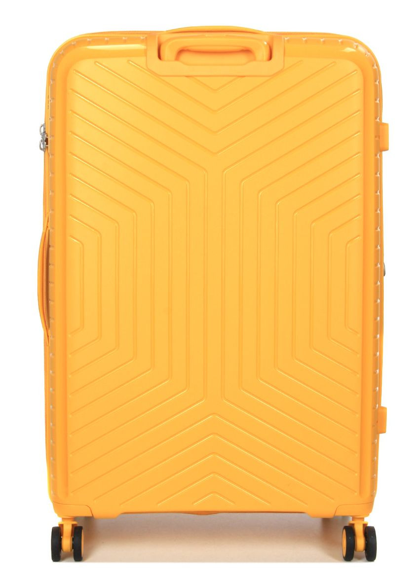 Чемодан большой L полипропилен с расширением 20103 77,5×53,5×32,5см 116+17л Желтый Snowball (297643999)