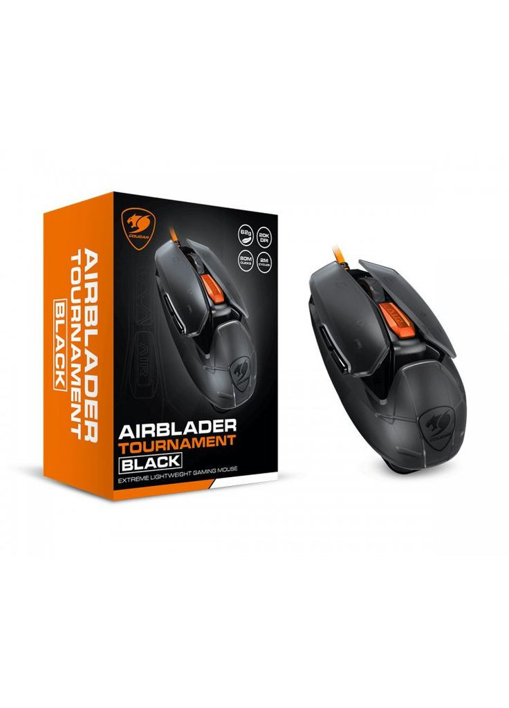 Миша ігрова AirBlader Tournament (Black), USB, 20000 dpi, сенсор PixArt PMW3399 чорна Cougar (333824669)
