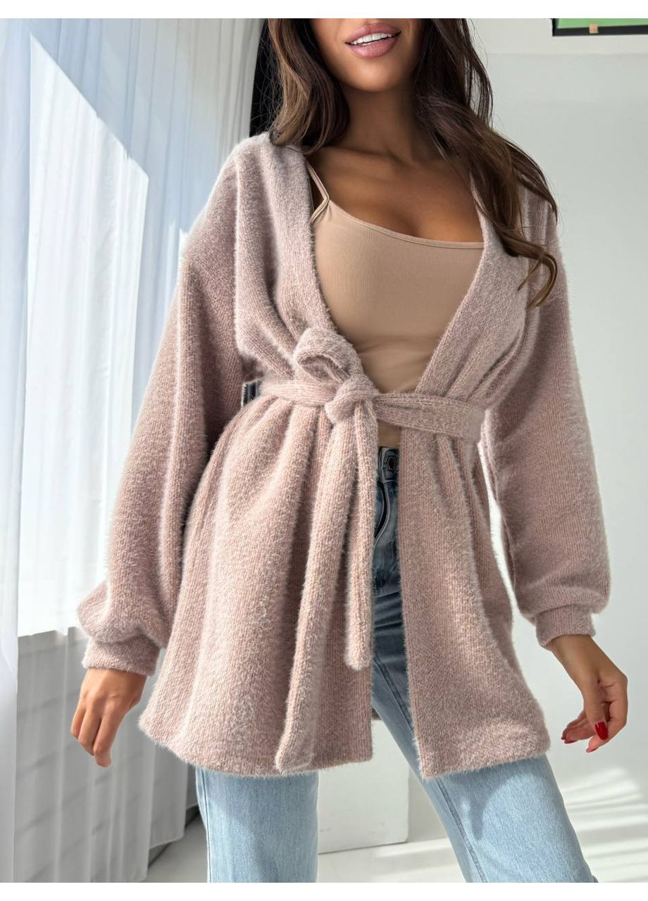 Светло-коричневый демисезонный кардиган DK/DL Мода без кордонів