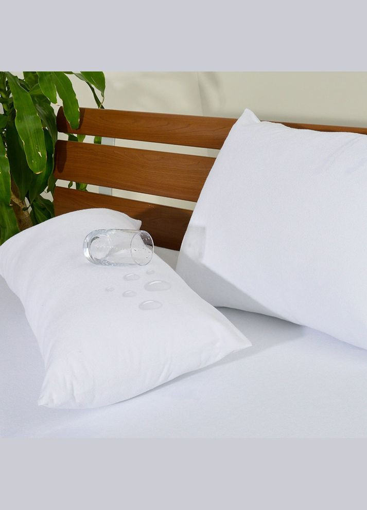 Наволочка чохол захисна непромокальня 50х70 см Аква Стоп трикотажна махрова водонепроникна бавовна з IDEIA (334726534)