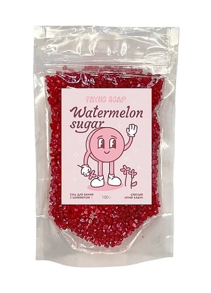 Сіль для ванни з шиммером "Watermelon Sugar" Bath Salt 100g (1415137-31159696) Fayno Soap (368867934)