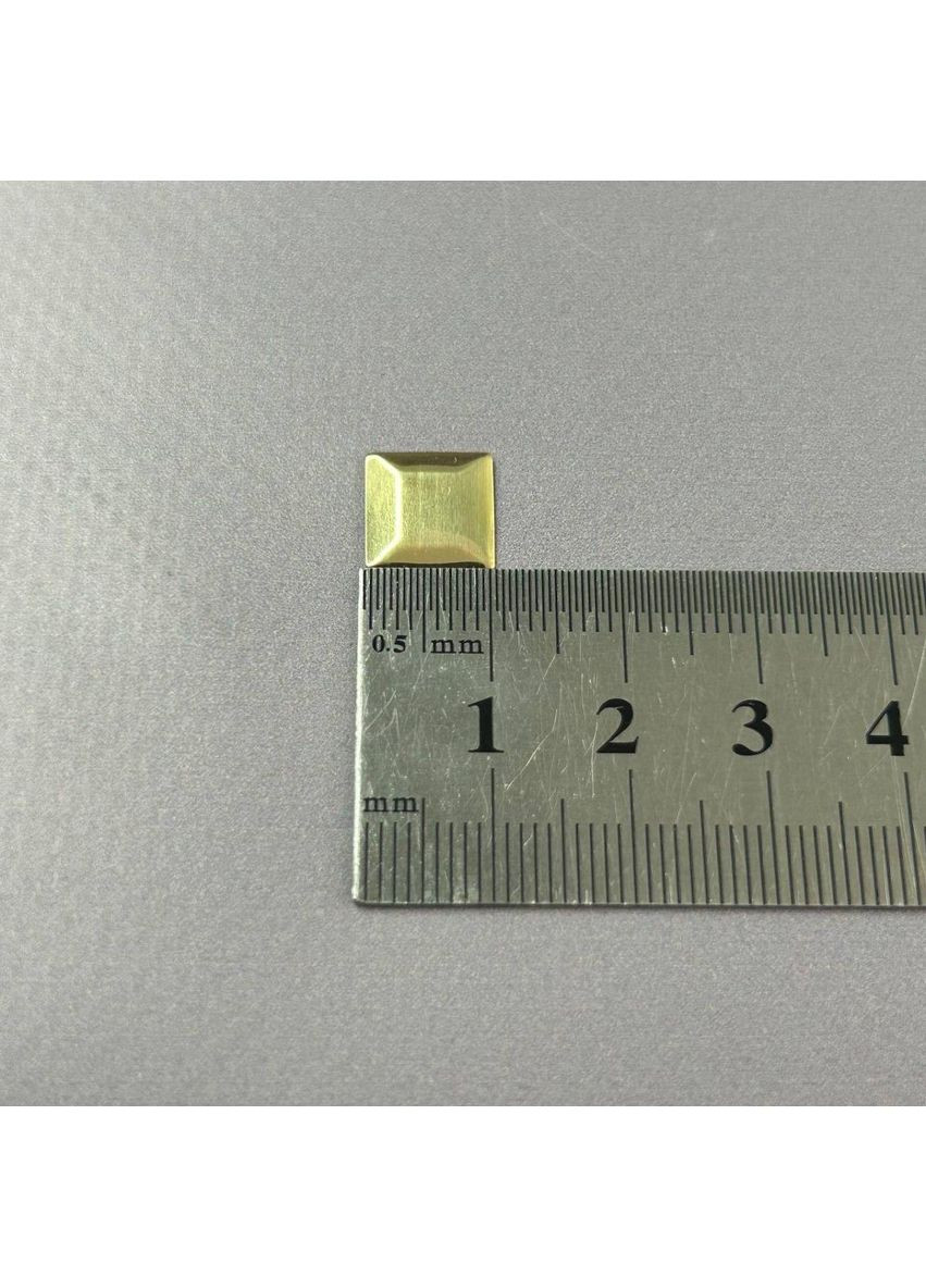 10г - Металострази термоклейові, квадрат 10 мм - золото світле Plus-plus (352750048)