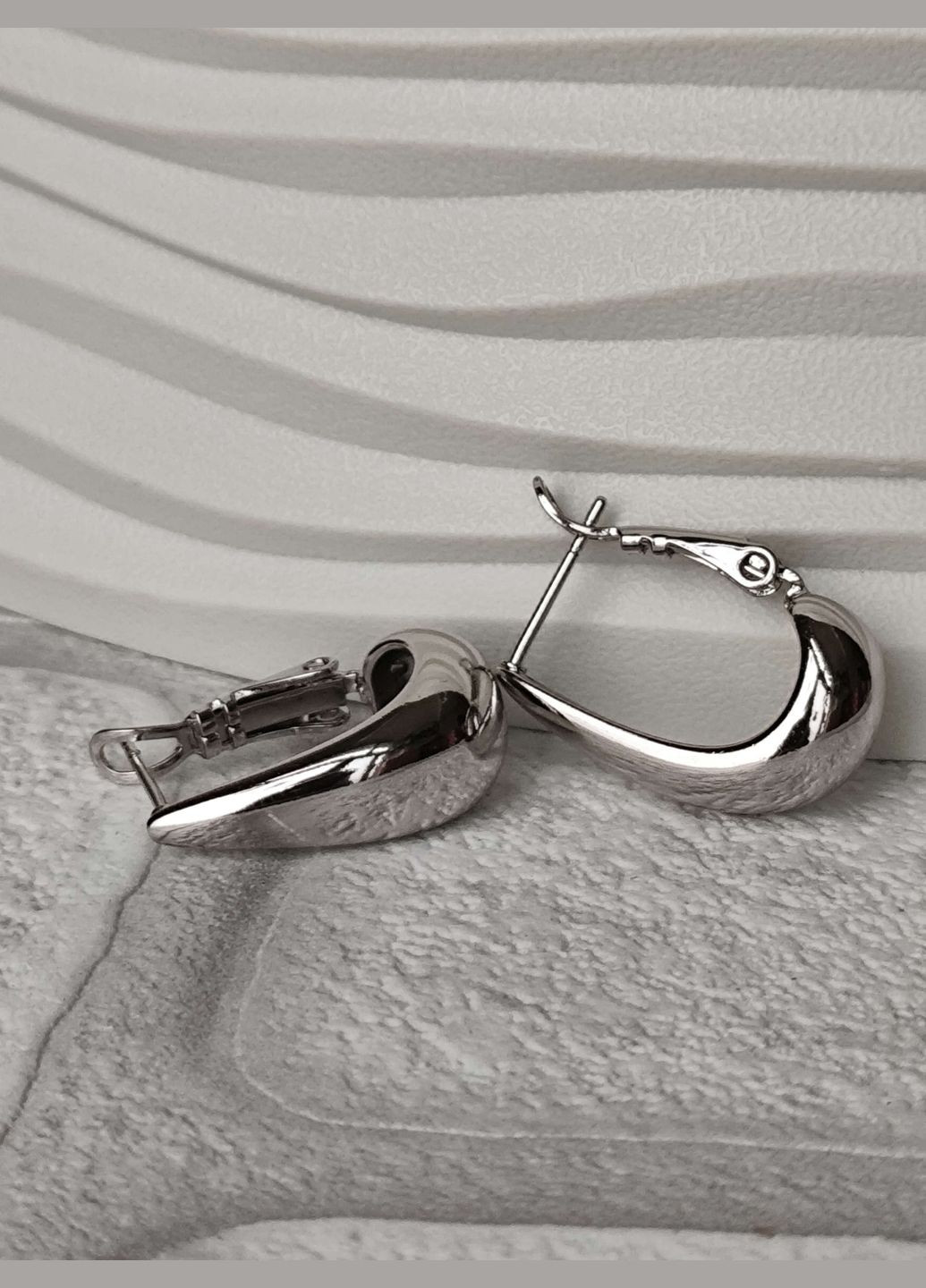 Трендові сережки сріблясті ксюпінг xuping родій медичний сплав Xuping Jewelry (337503323)