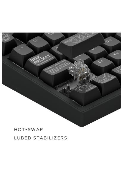 Клавіатура (DPKB_NOVA_81_ANSI_BLACK_UA) Dark Project ALU81 Terra Nova PBT RGB Mech G3MS Moonstone Black (366153549)