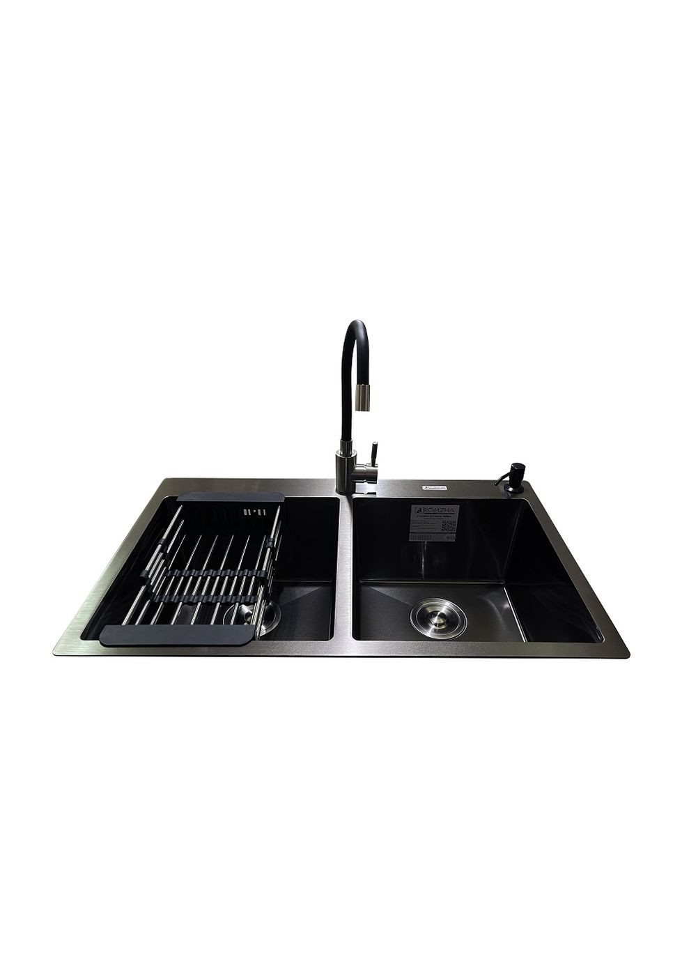 Комплект мийка + змішувач Arta U-730SD BL (C) Romzha (322633337)
