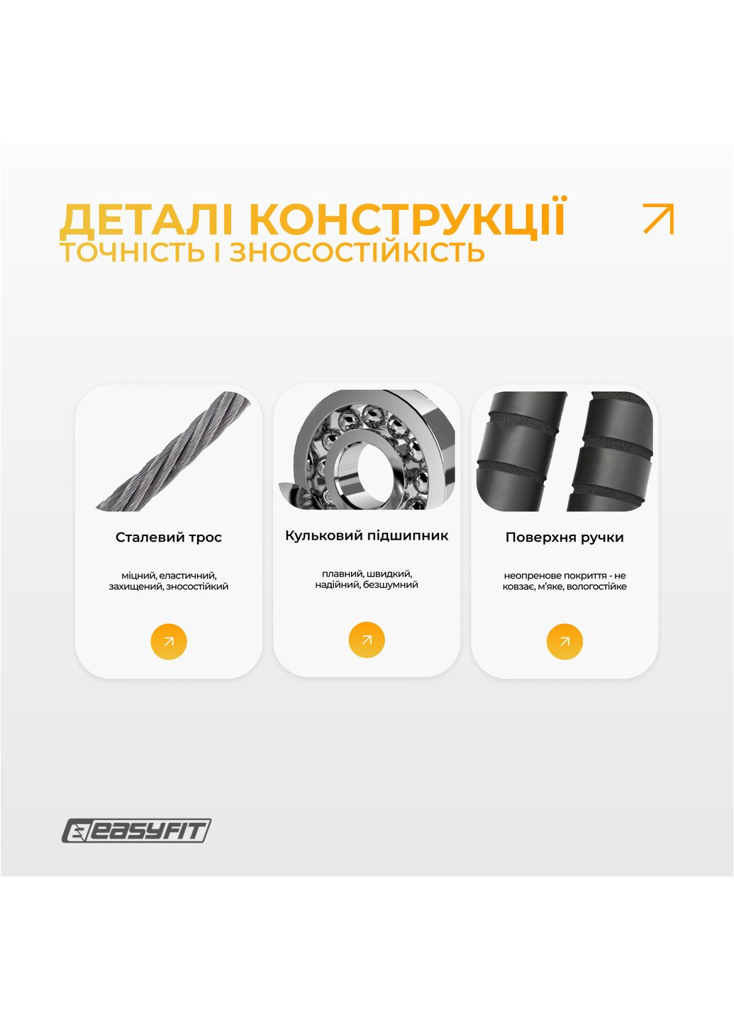 Скакалка з обважнювачем EasyFit (348782786)