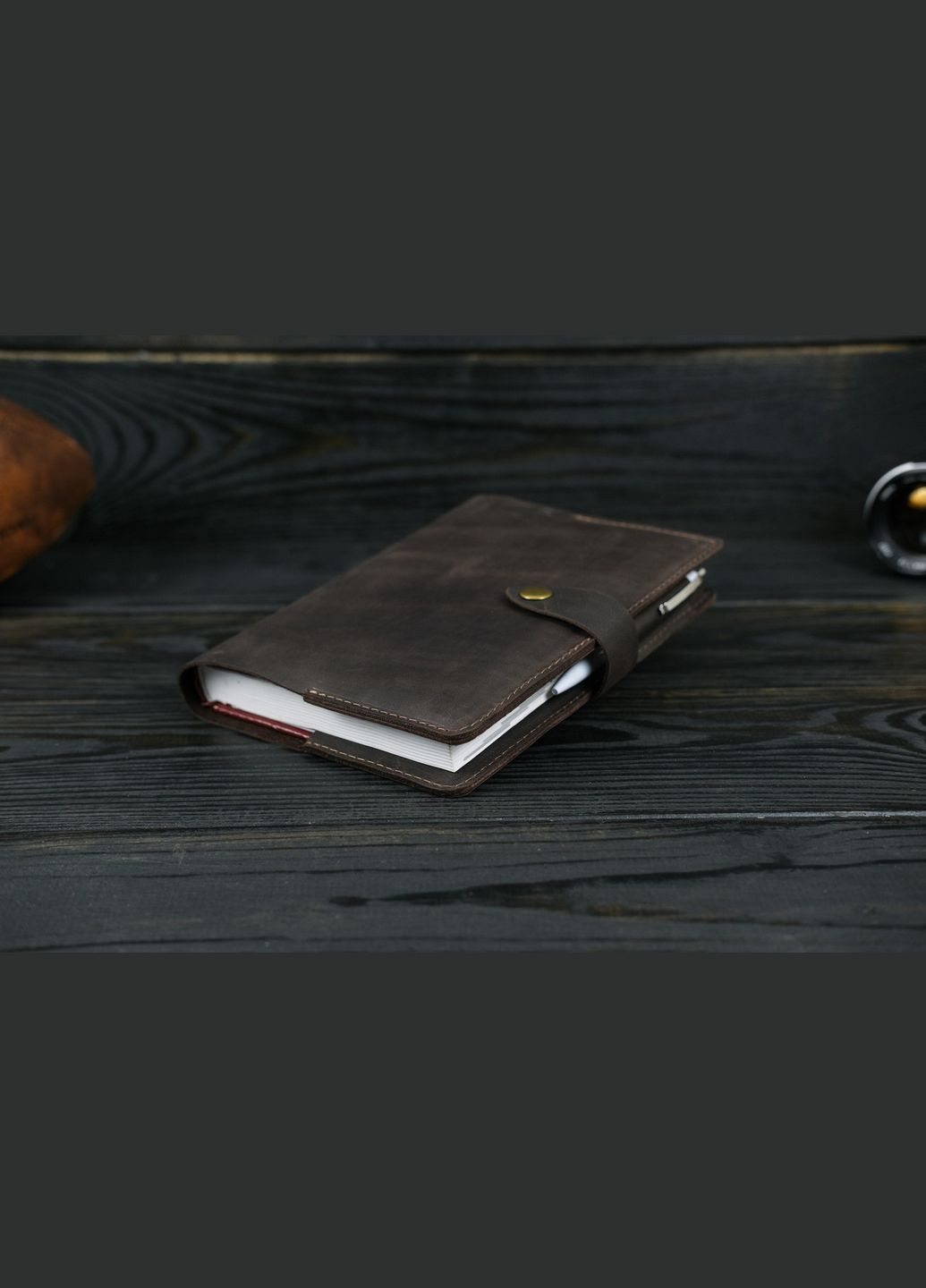 Кожаная обложка для дневника формата А5 Модель №13, натуральная Винтажная кожа, цвет Шоколад Berty (299397053)