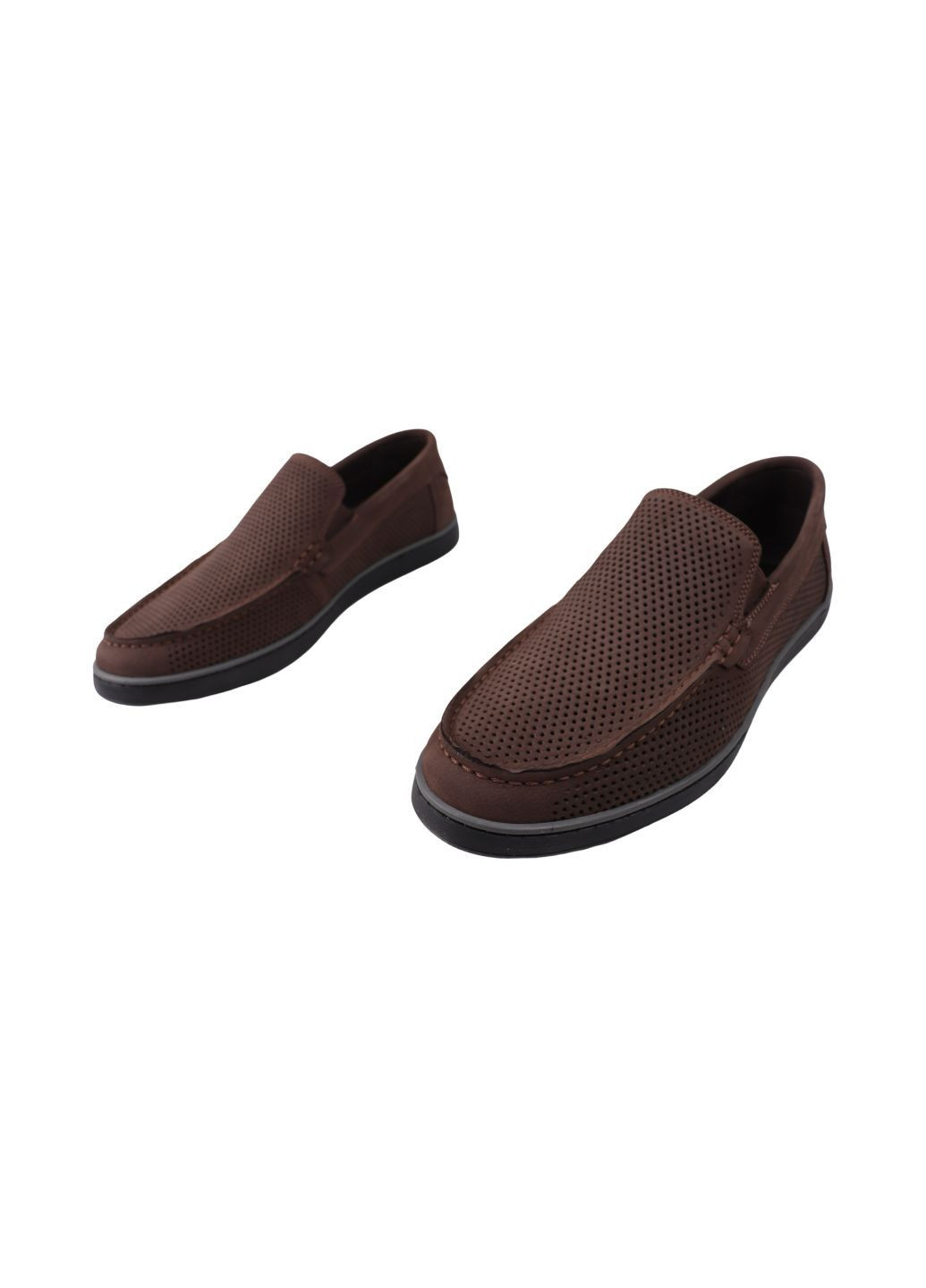 Коричневые туфли мужские кабировые натуральный нубук Detta