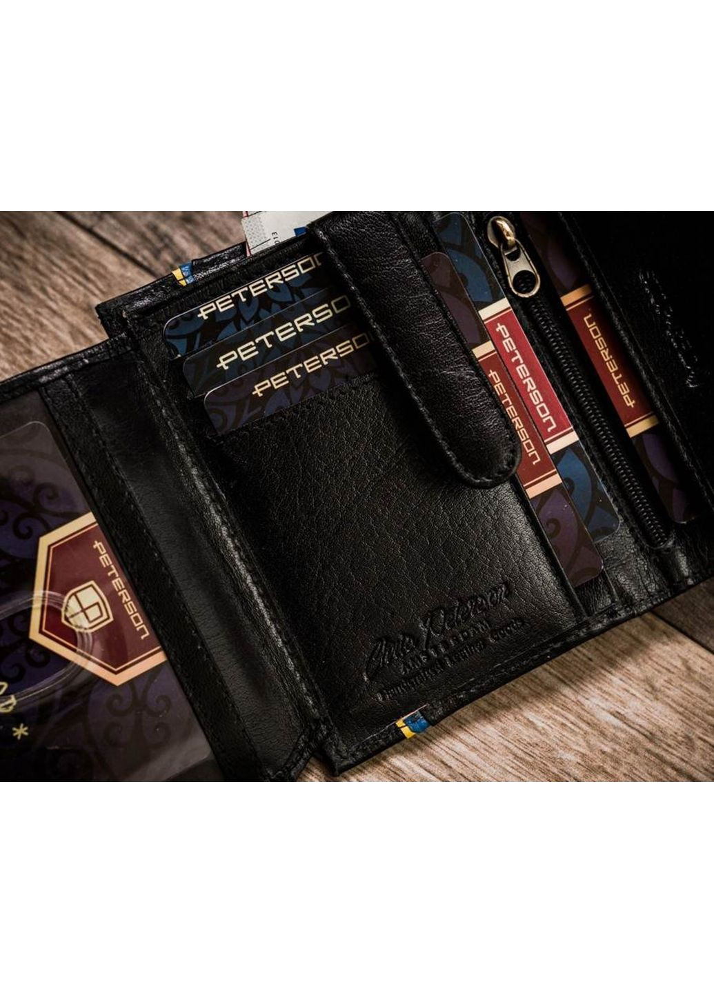 Мужской кожаный портмоне с трезубцем. Peterson (368540865)