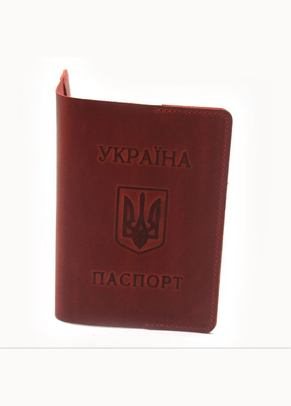 Обкладинка для документів шкіра Крейзі Паспорт Україна червона 5186че Zoo-hunt (280901740)