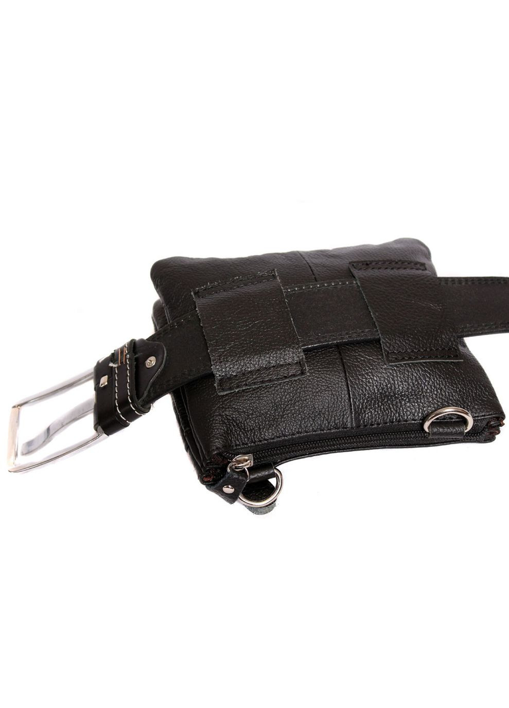 Мужская кожаная сумка 300151 черная No Brand (370848330)