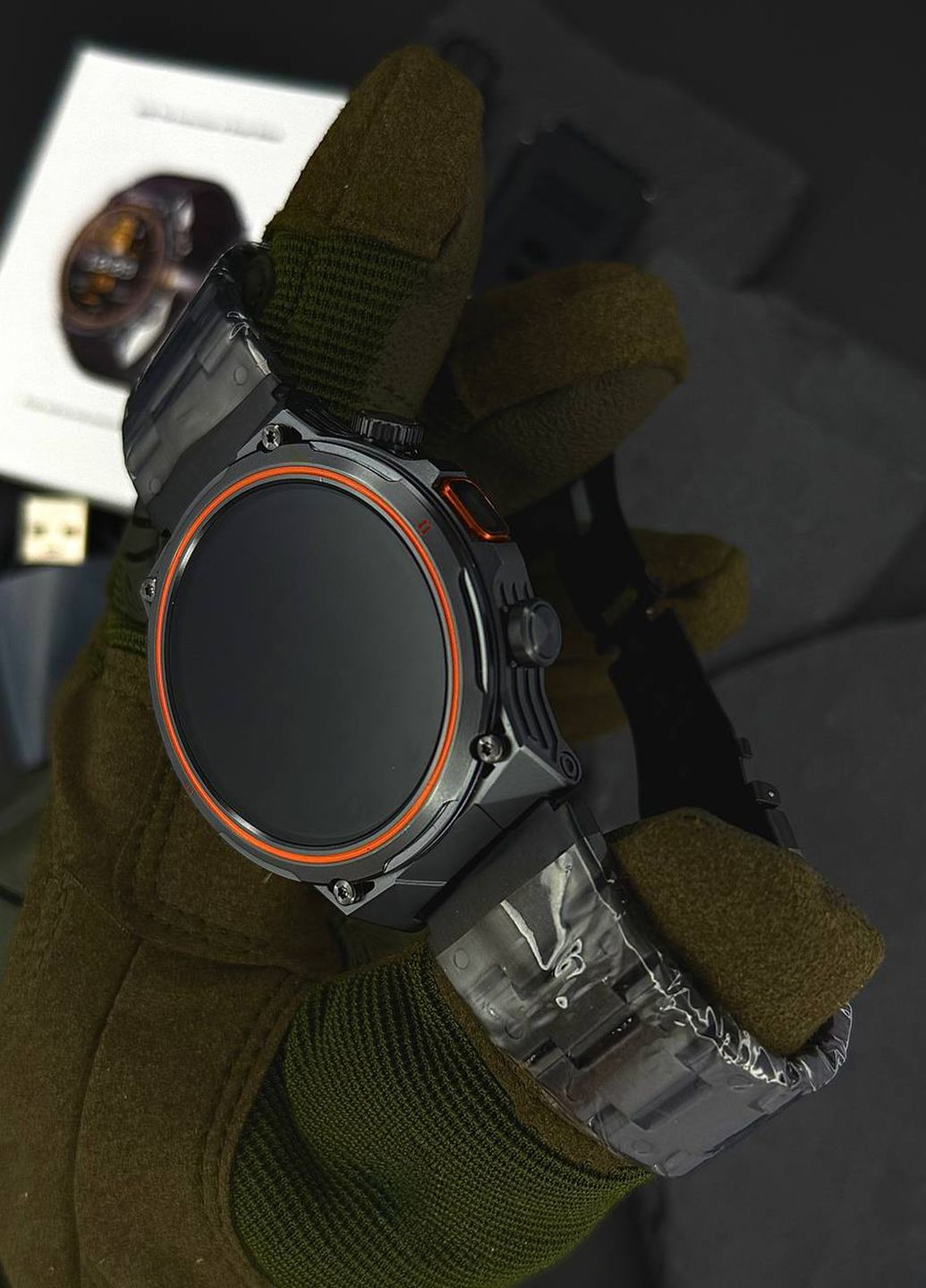 Мужские умные часы Black + ремешок в подарок Modfit Track Pro (356130696)