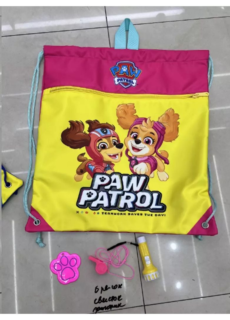 Сумка для взуття Paw Patrol 35x40 см з набором: свисток, ліхтарик, світловідбивач в асортименті - No Brand KH72/003L (371926735)