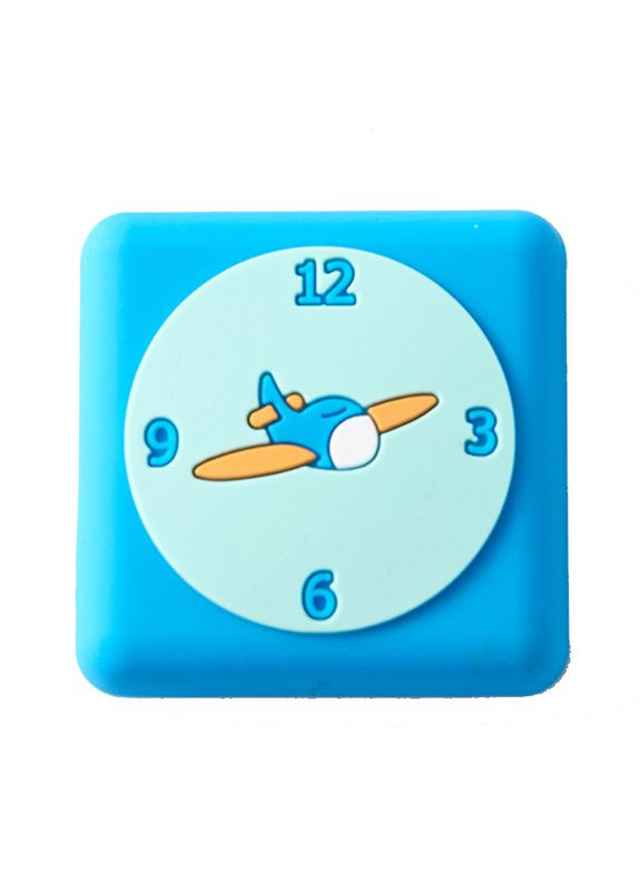 Антиударна накладка на стіну Літак годинник FZJD3 Блакитний No Brand (368566128)