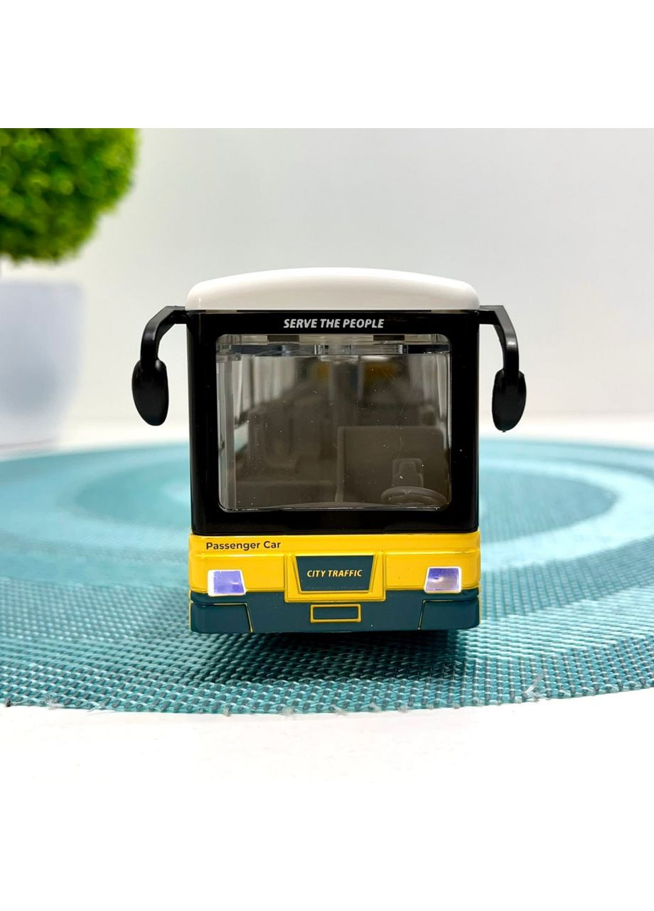 Автобус металлический с инерцией подсветкой и звуком открывается дверь (CLM-0771AC) No Brand (365252493)
