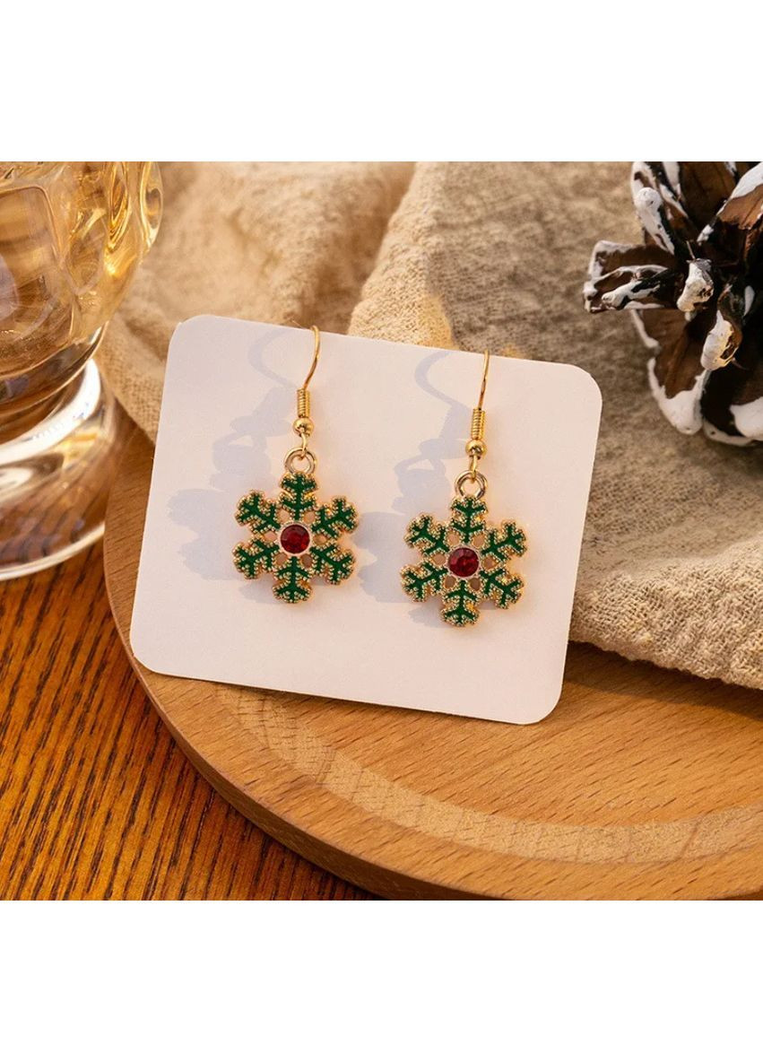 Серьги новогодние снежинки No Brand (369378787)