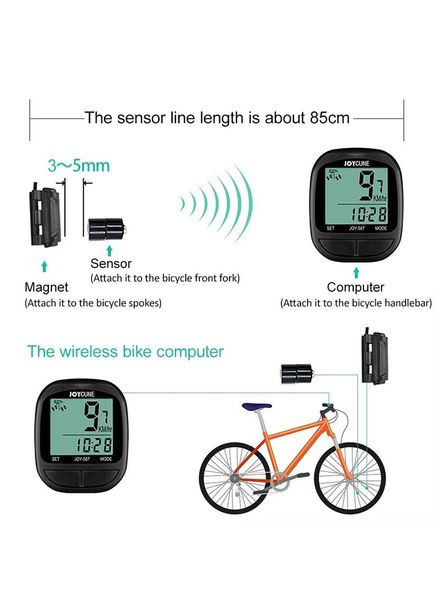 Велокомпьютер SD-587 водонепроницаемый проволочный спидометр одометр велосипедный компьютер Sunding (370843654)
