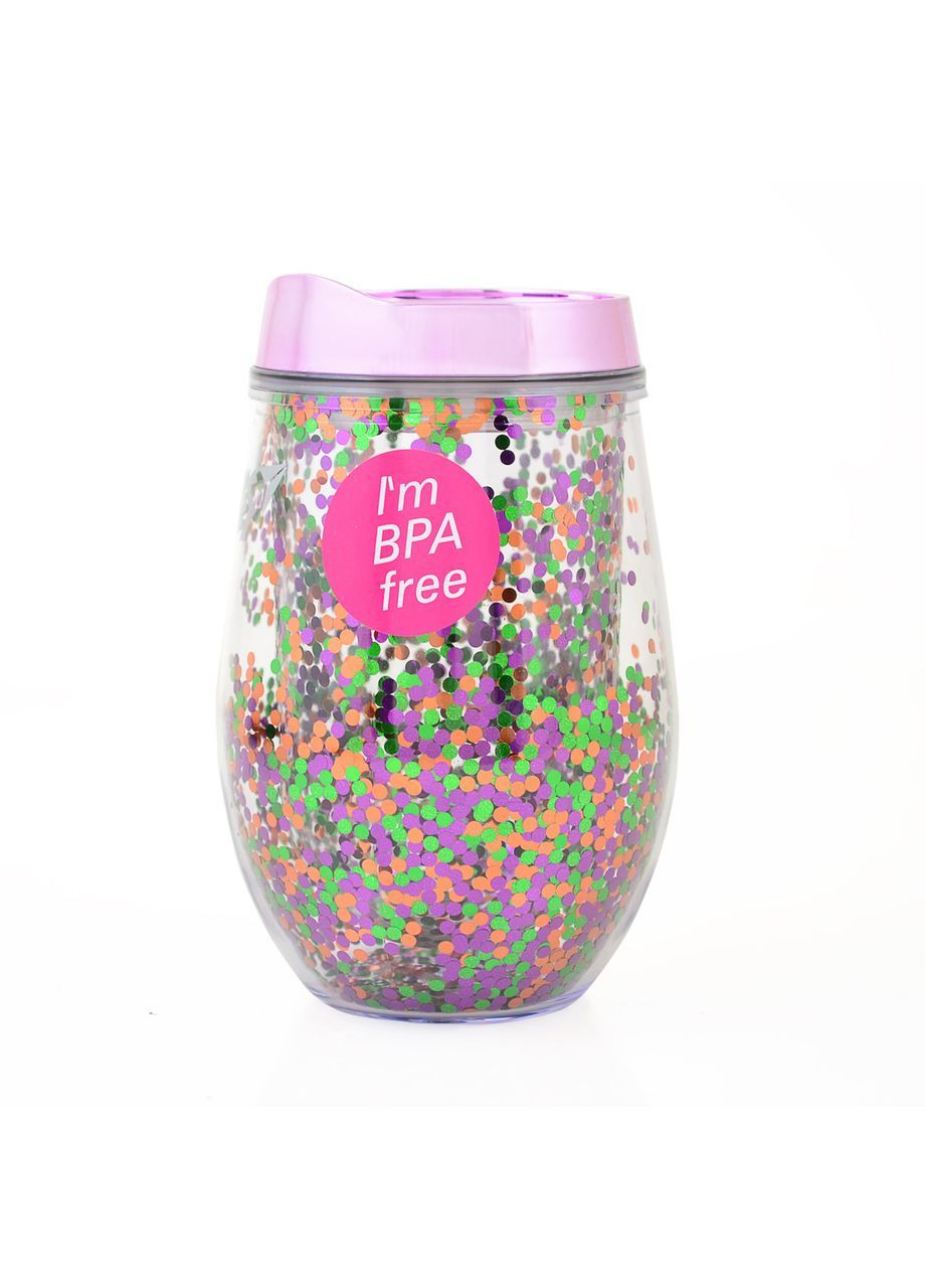 Тамблер-стакан с блестками Party 300 мл (707008) Yes (365824621)