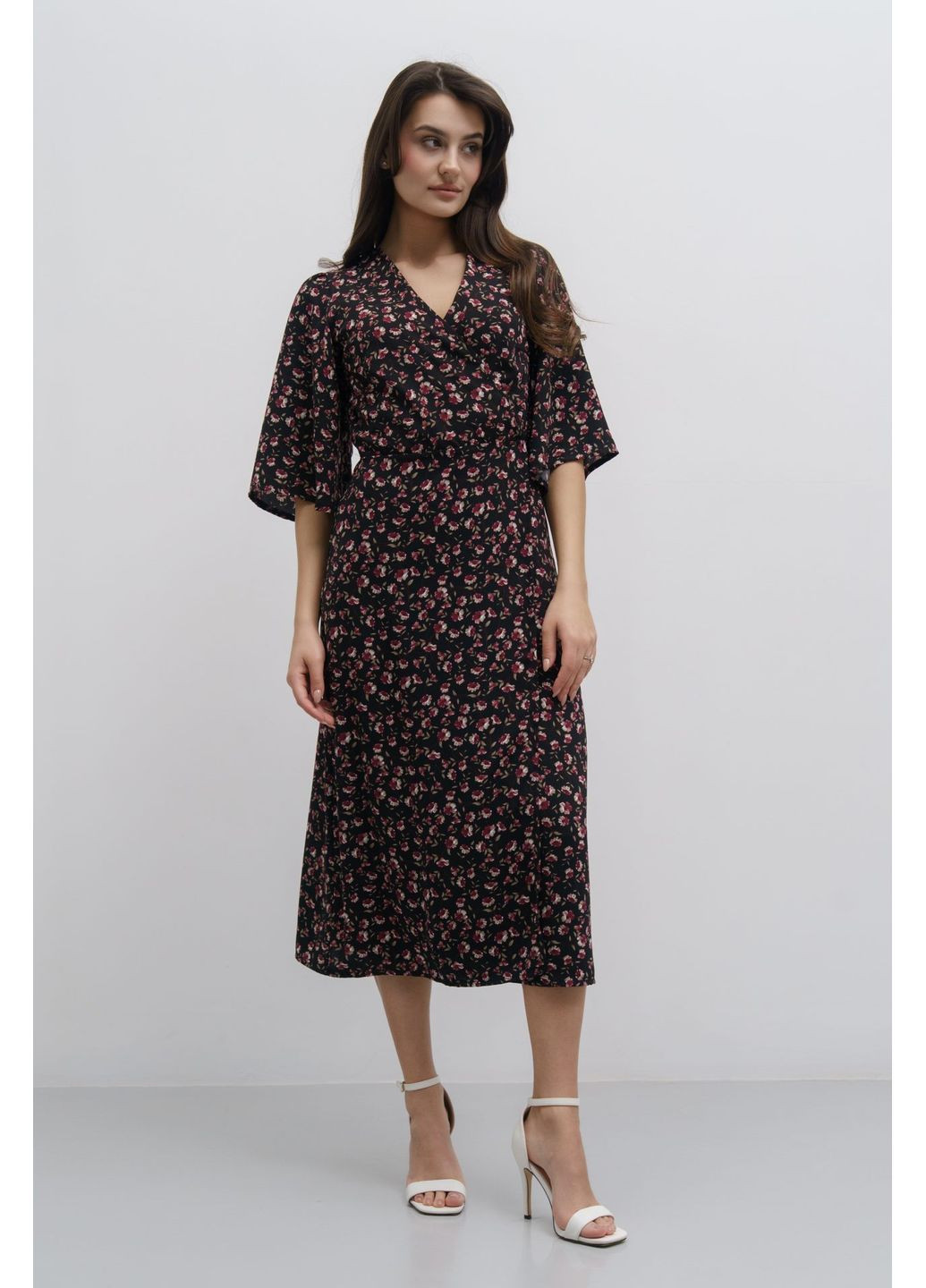 Комбінована сукня 1600572502al квіти Alvo