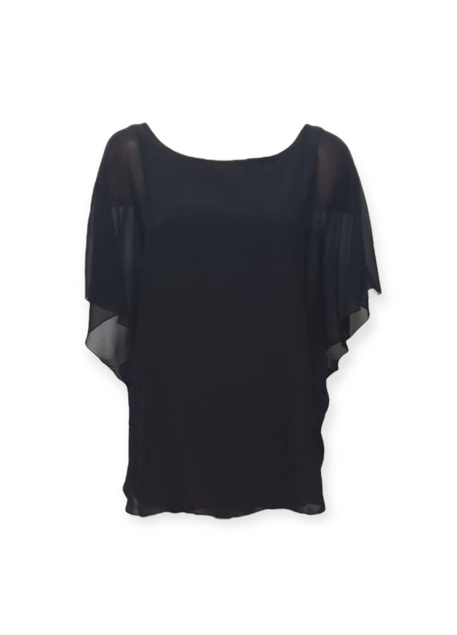 Чёрная блуза коралловый Tom Tailor