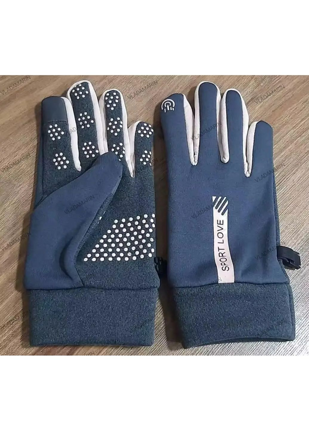 Зимние водонепроницаемые перчатки для езды на велосипеде, бега, лыжного спорта, сенсорные, флис, цвет серый No Brand (368695234)