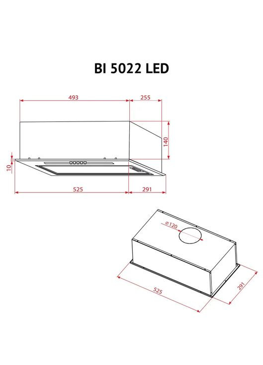 Витяжка BI 5022 WH LED PERFELLI (307425253)