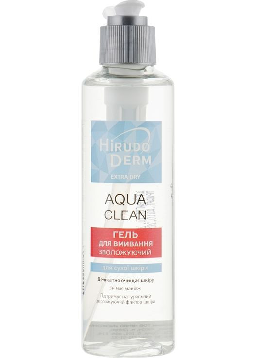 Гель увлажняющий для умывания Aqua Clean 180ml (64127-981) Hirudo Derm (368665612)
