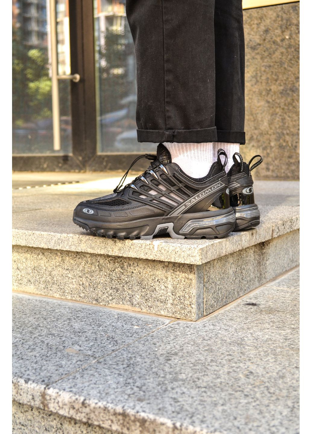 КРОСІВКИ ЖІНОЧІ SALOMON BLACK САЛОМОН No Brand чорні демісезони (368868886)