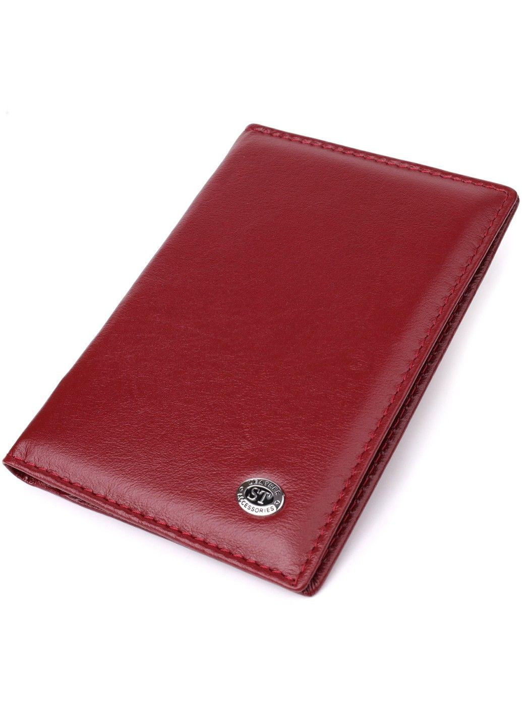 Красива обкладинка на паспорт універсального формату з натуральної шкіри 23079 Чорний st leather (330359599)