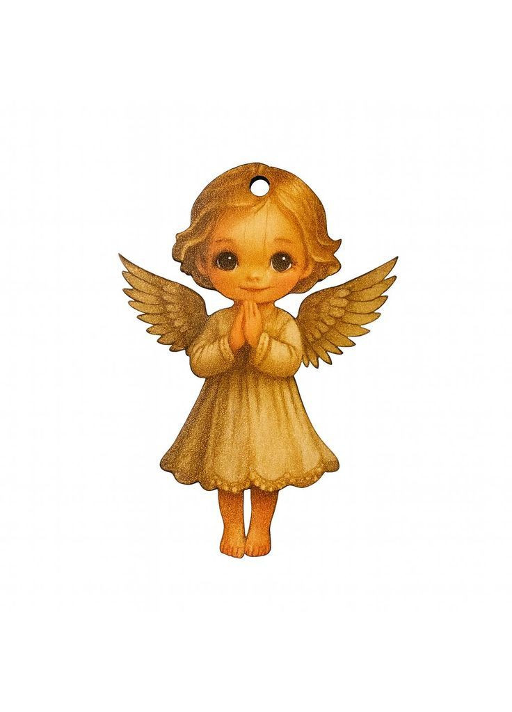 Декоративна іграшка-декор Янгол 5х7 см Різнокольоровий (DN-875) Luxyart (368290324)