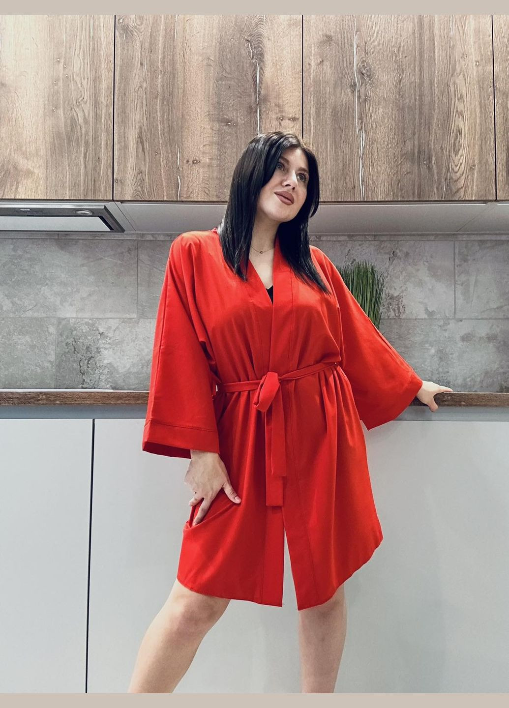 Халат и ночнушка, черный комплект для дома. Exclusive (311669553)