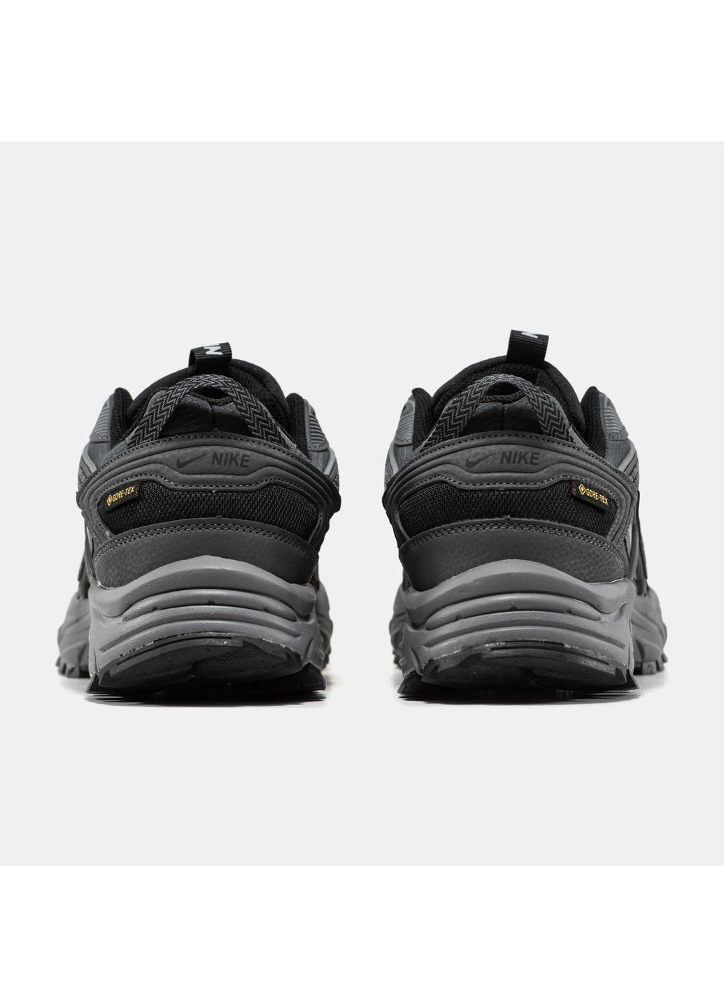 Черные демисезонные кроссовки мужские nike v2k grey black gore-tex termo | найк в2к рантекк термо черные No Brand