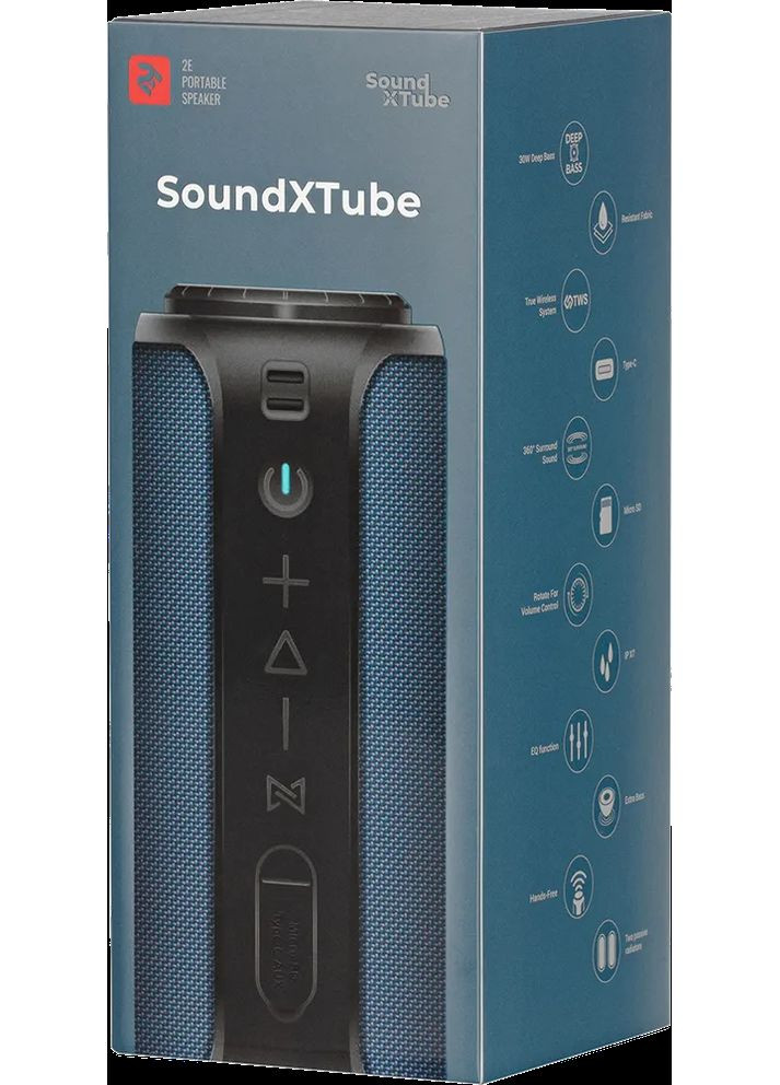 Портативная акустика SoundXTube Wireless TWS Blue (-BSSXTWBL) 2E (360411520)