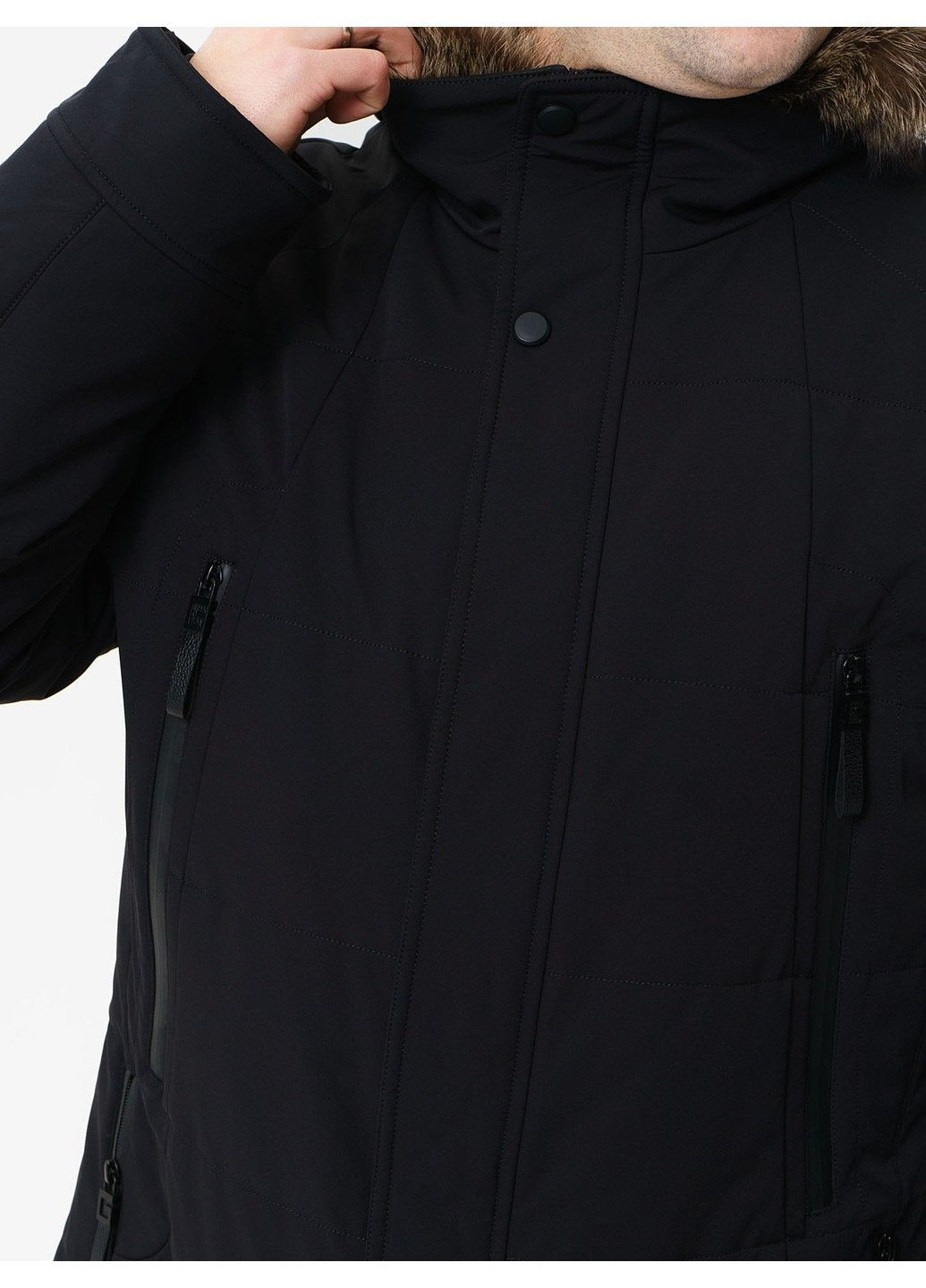 Черная зимняя куртка 22 - 0440 East Elephant