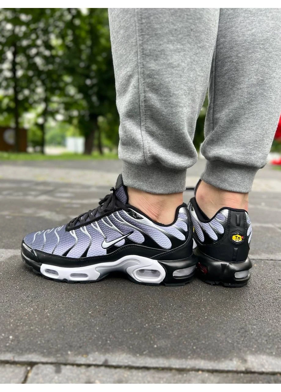 Білі кросівки чоловічі nike air max tn plus grey white black найк аір макс тн плюс білі демісезон No Brand